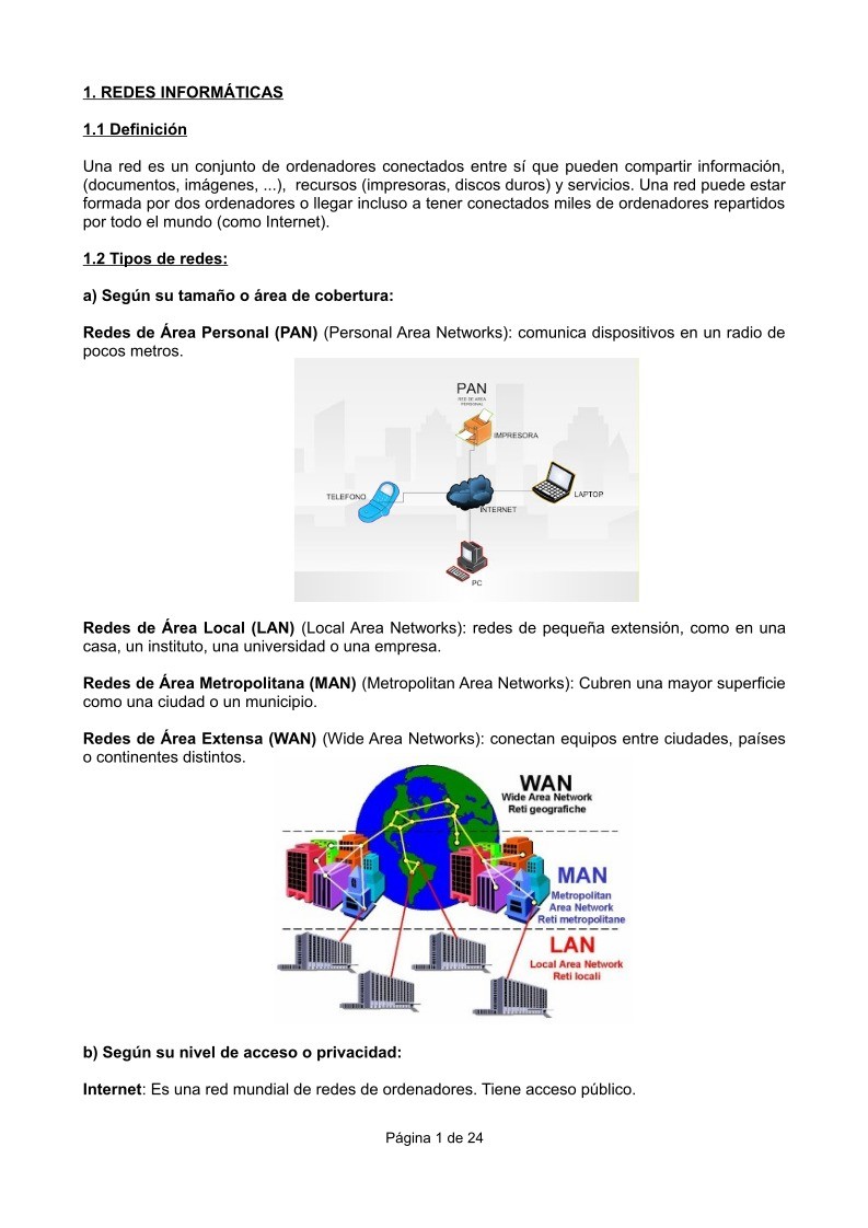Imágen de pdf 1. Redes Informáticas